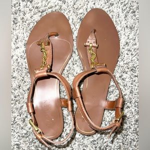 LAUREN RALPH LAUREN / GUC Cognac Leather Sandals /Womens 6